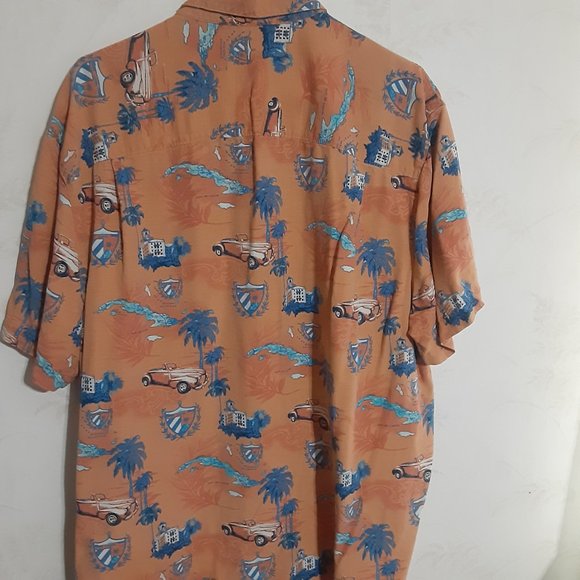 Paradise Collection Men's Silk Button Down Cuba Shirt in Size XXL - Picture 3 of 5